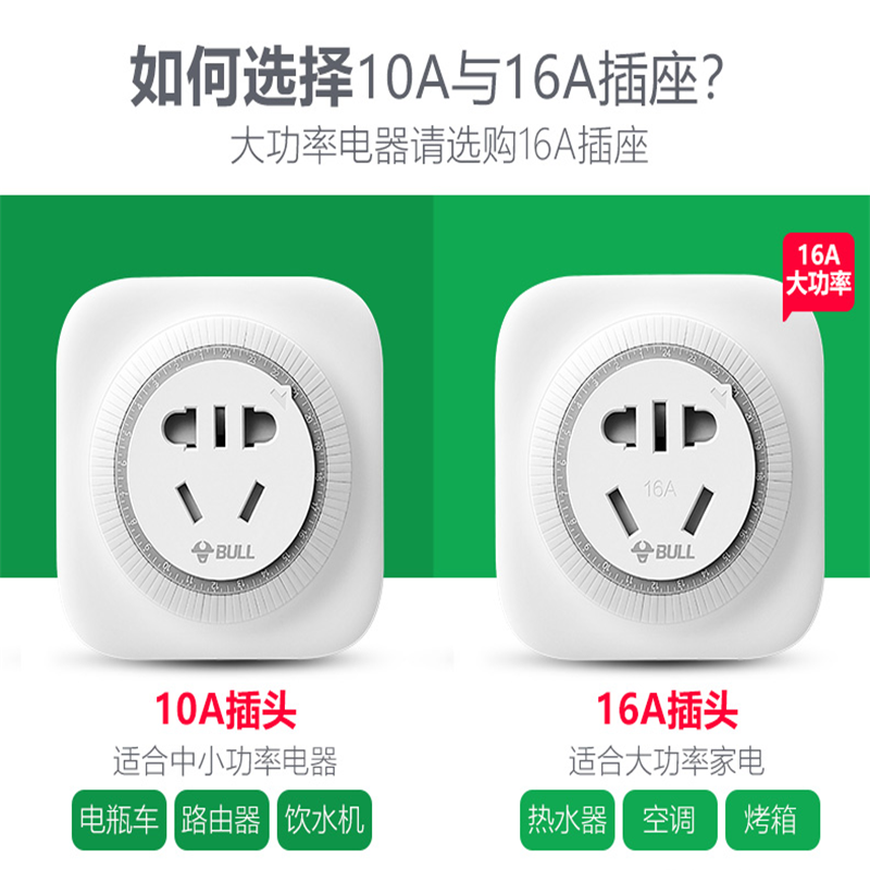 定时器插座10/16A自动断电家用智能开关GND-2
