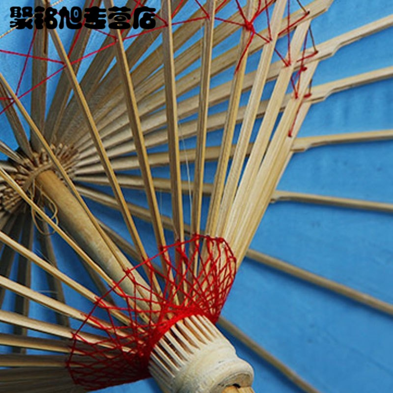 [蓝色 J致款]工艺伞油纸伞影楼拍照演出道具装饰伞江南中国风古典舞蹈伞绸布伞复古家居饰品 工艺伞