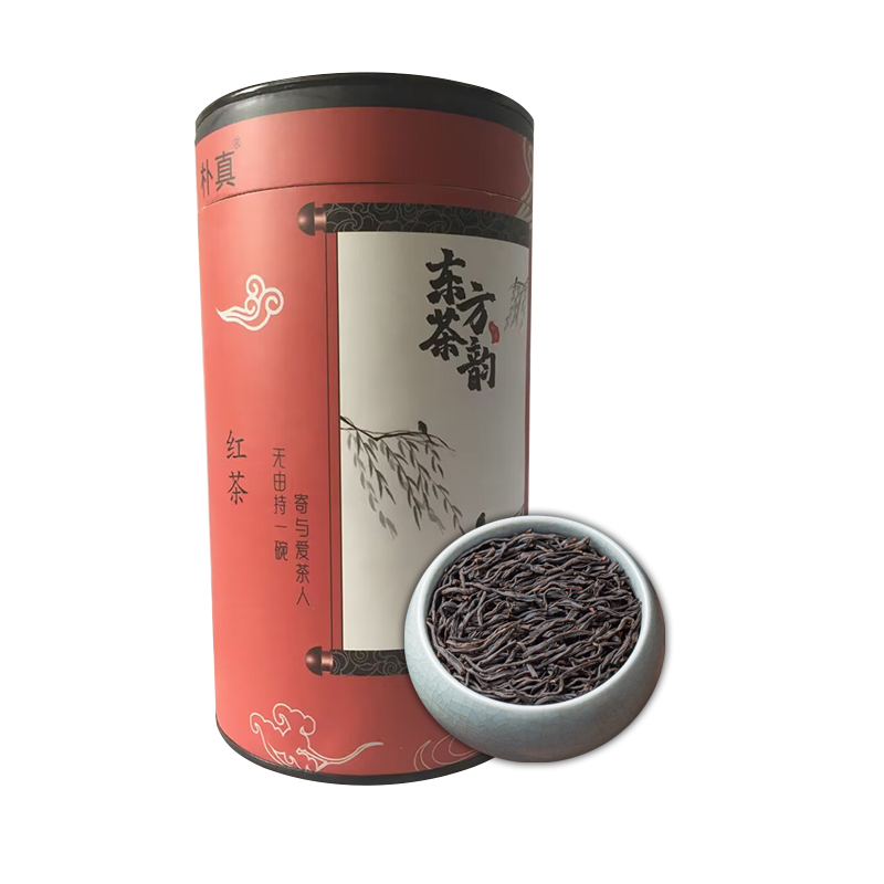 朴真红茶真彩125g 桶高清大图
