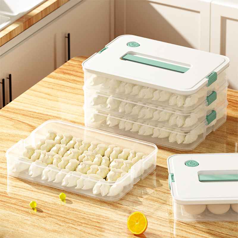 何亦饺子盒家用食品级厨房冰箱整理神器馄饨盒保鲜速冻冷冻专用收纳盒