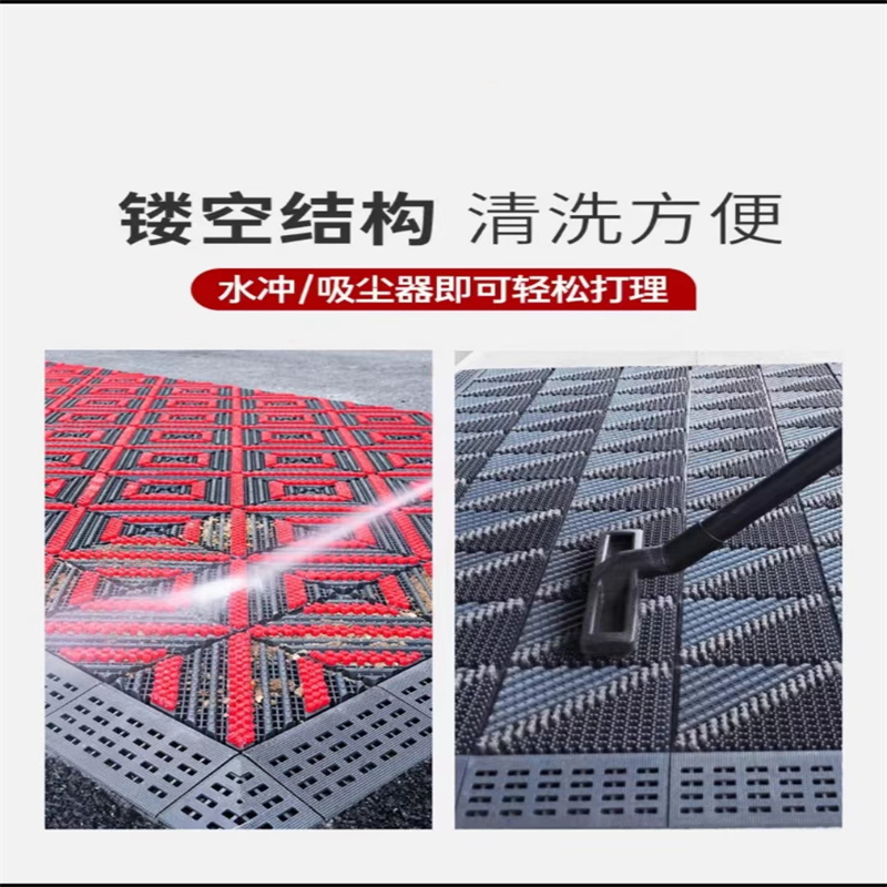龙宇三刷15*15cm(红色)高档三合一拼接防滑垫 加密办公楼酒店大商场室外迎宾地毯户外除尘防水迎宾地毯地垫 片高清大图