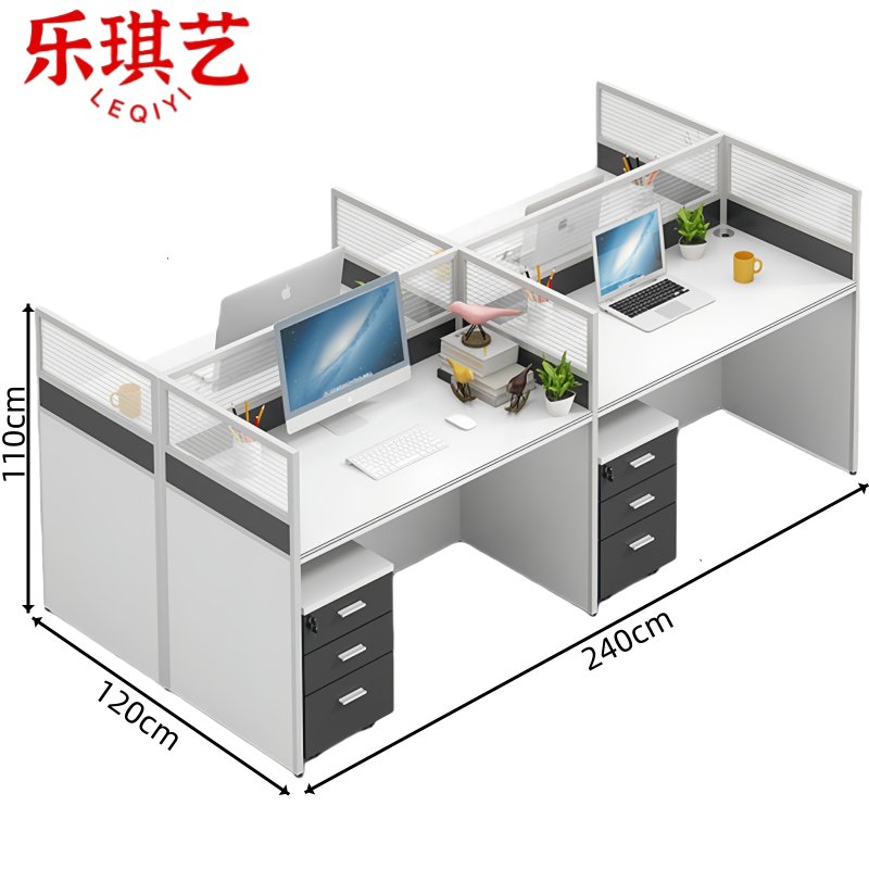 乐琪艺 屏风桌四人位张