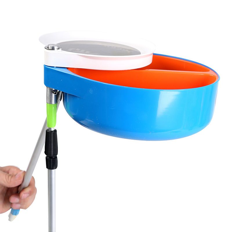 透明红色三层卡扣全磁拉饵盘三层两层饵料盒钓箱钓椅用鱼饵盘拌饵盆钓