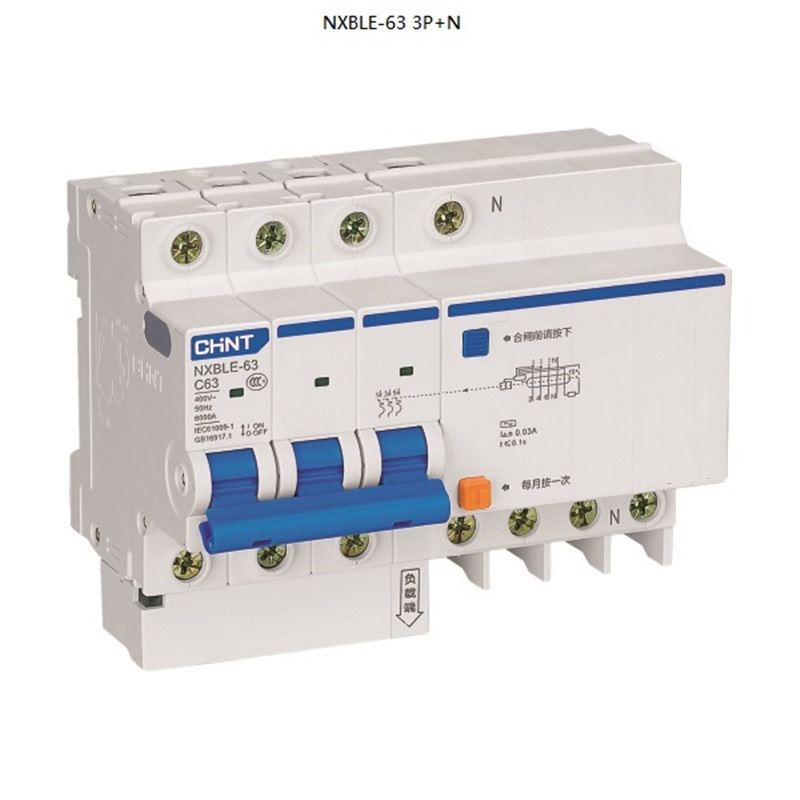 正泰 NXBLE-63小型漏电断路器 C50 100mA 6kA 2P(台)