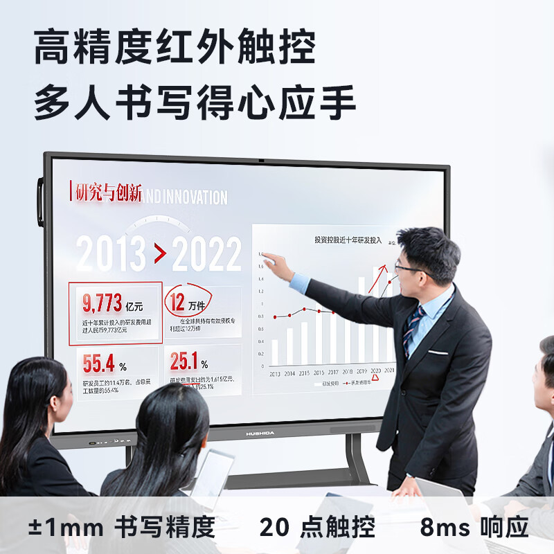 互视达/HUSHIDA XSKB-100 交互式 壁挂式 单面 100英寸一体机高清大图