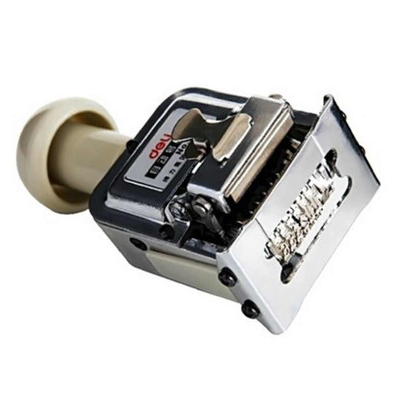 得力(deli)号码机7506自动号码机多位打码机财务银行打号机数字编号日期编码页码器小型 移印字机高清大图