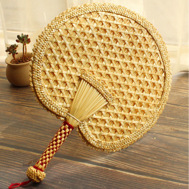 家用女夏季手摇折扇手工编随身芭蕉扇大蒲扇子老式中国风古风三维工匠