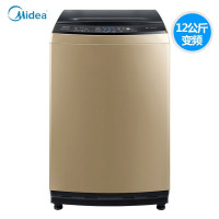 美的(Midea)12公斤大容量全自动波轮变频洗脱一体洗衣机 节能静音 快净科技 家用MB120V50DQCG 摩卡金