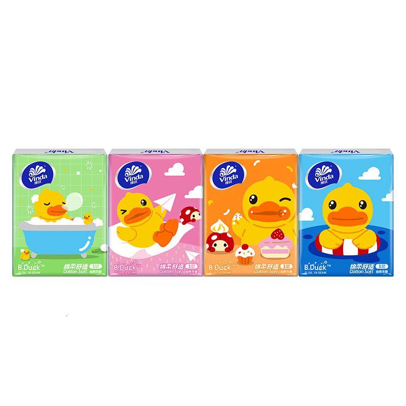 小鸭手帕纸面巾纸餐巾纸3层60包迷你便携小包手帕纸