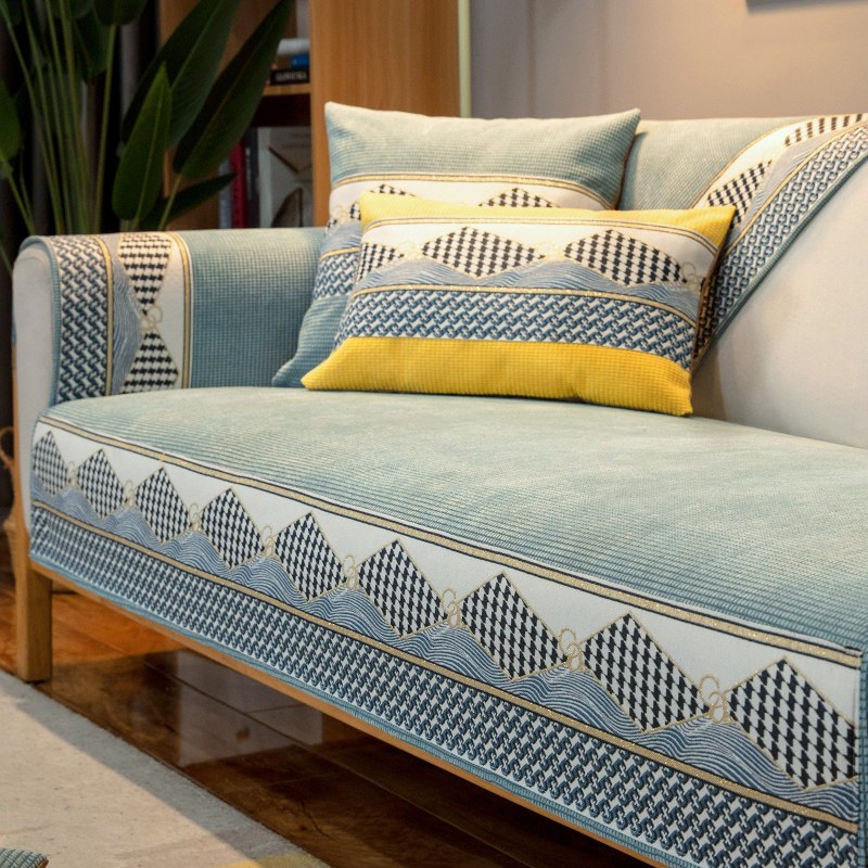 [南极人]雪尼尔沙发垫四季通用轻奢皮沙发套罩北欧简约高档坐垫子盖布