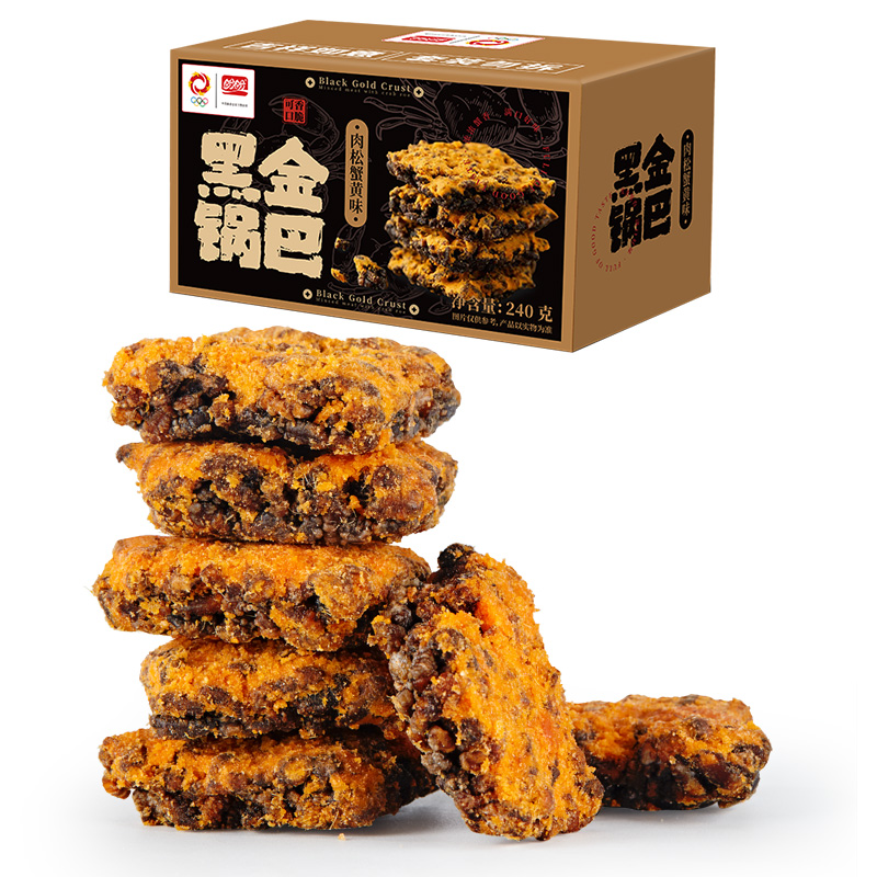 黑金锅巴-肉松蟹黄味240g 240g 肉松蟹黄味