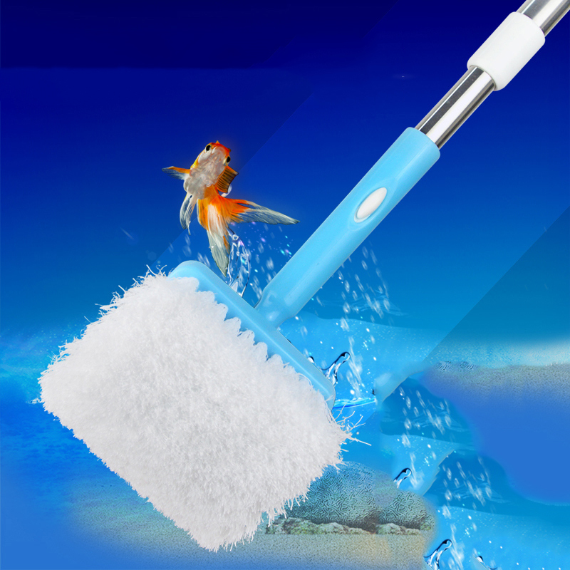 清洁工具软毛刷鱼缸刷长柄水族箱擦缸壁青苔刷子鱼缸清洁刷11米升级款