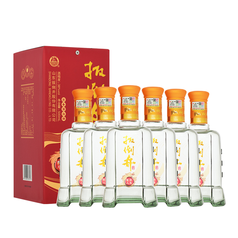 白酒38度扳倒井豪放人生500ml6瓶浓香型