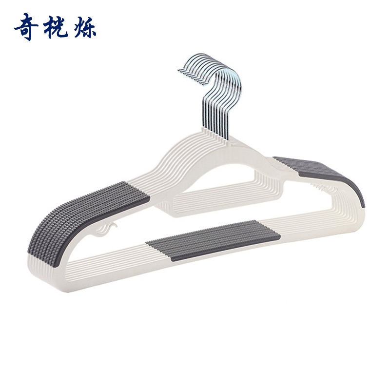 奇桄烁防滑衣架灰色10个/组