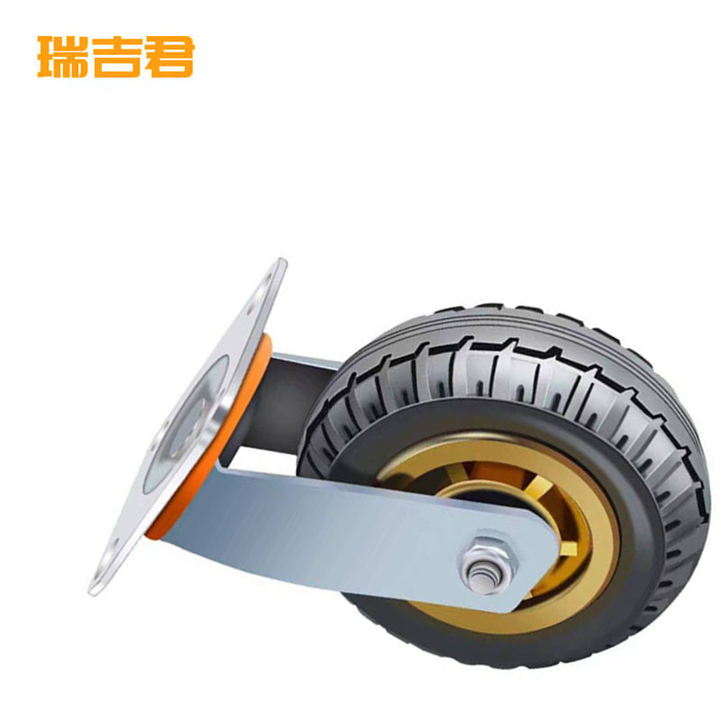 瑞吉君 万向轮 橡胶轮 4寸 个高清大图