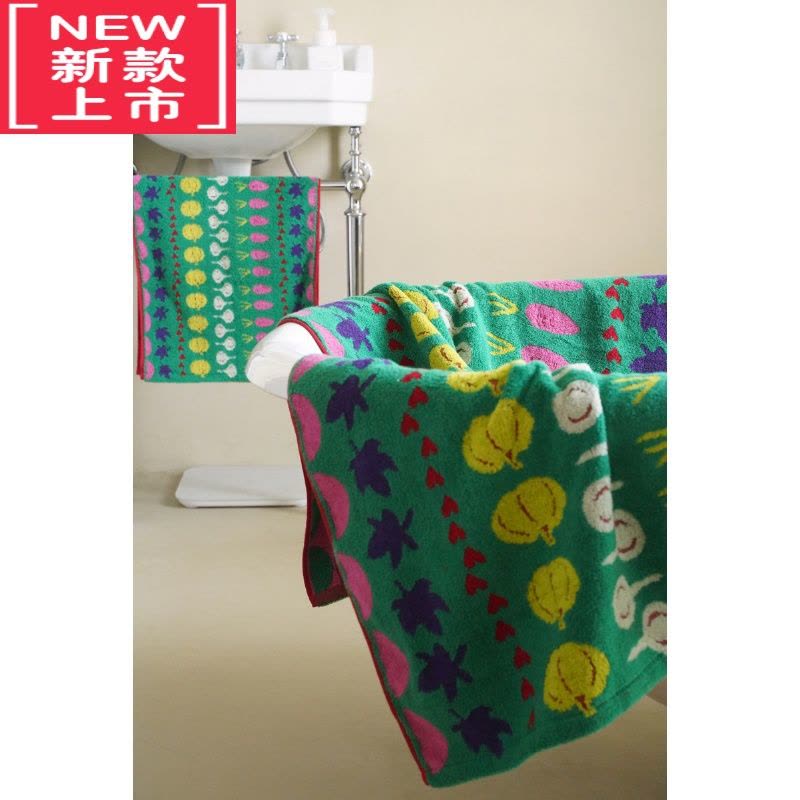 可莉允可爱蔬菜儿童毛巾洗脸面巾浴巾夏季吸水洗澡巾长绒棉方巾图片