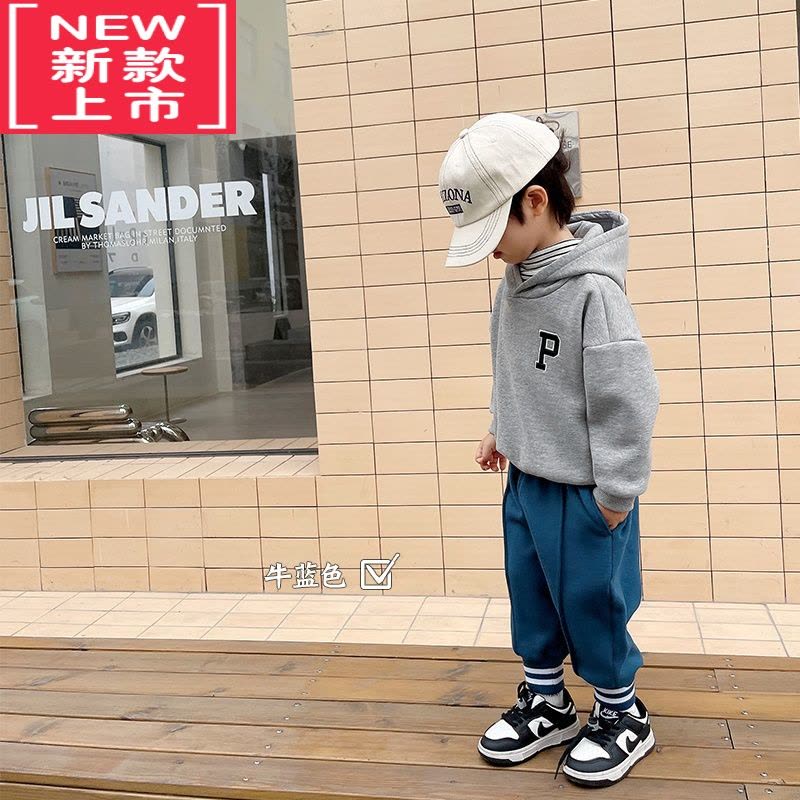 可莉允男童加绒运动裤子冬装秋冬款童装儿童宝宝洋气小童保暖卫裤潮3587保暖裤图片