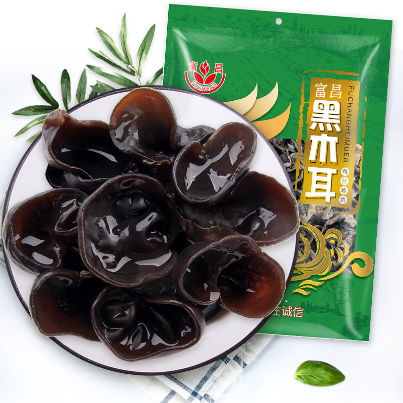 富昌 东北黑木耳150g 山珍南北干货 肉厚无根木耳