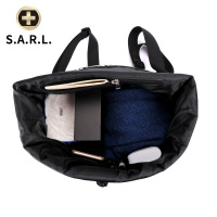 S.A.R.L瑞士双肩包新款简约尼龙 大容量抽带花色背包 休闲百搭女士双肩包