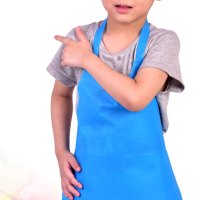 【天蓝色10条】儿童一次性无纺布围裙无袖画画衣幼儿园小朋友饭兜小孩子烘焙围裙创意简约生活日用清洁用品