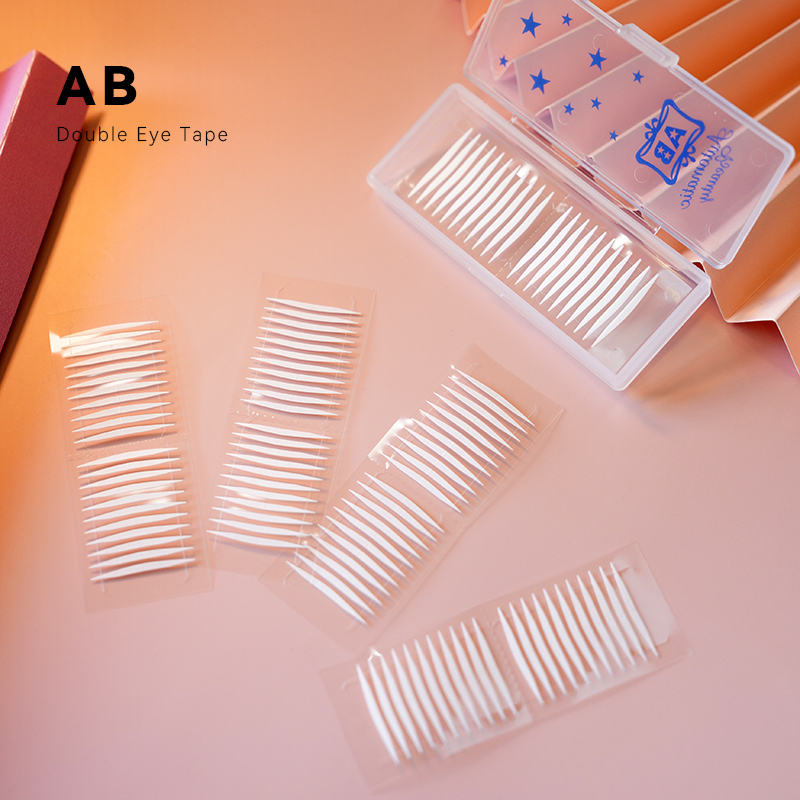 AB日本进口双面双眼皮贴极细透明橄榄形男女通用双眼皮胶条(132枚)高清大图