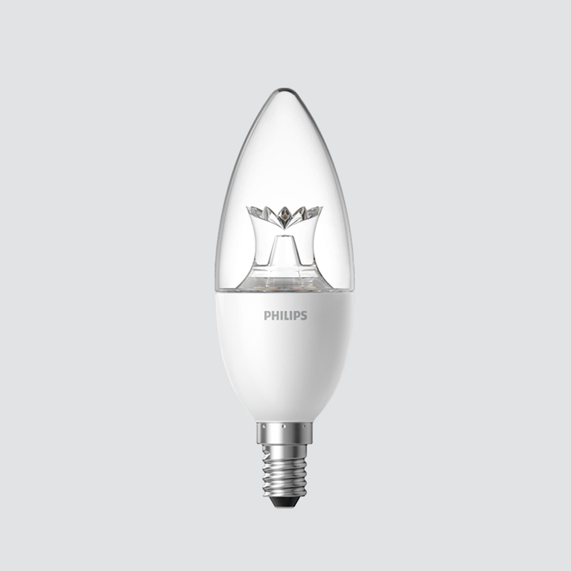 飞利浦(PHILIPS)e14LED亮度可调节能照明家用智能蜡烛灯泡智能家居小爱语音米家APP5只装