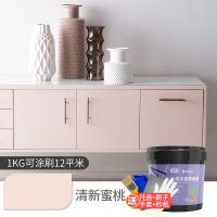 嘉宝莉水性木器漆清漆油漆自刷木门旧家具翻新改换白色木蜡油透明 1kg 清新蜜桃