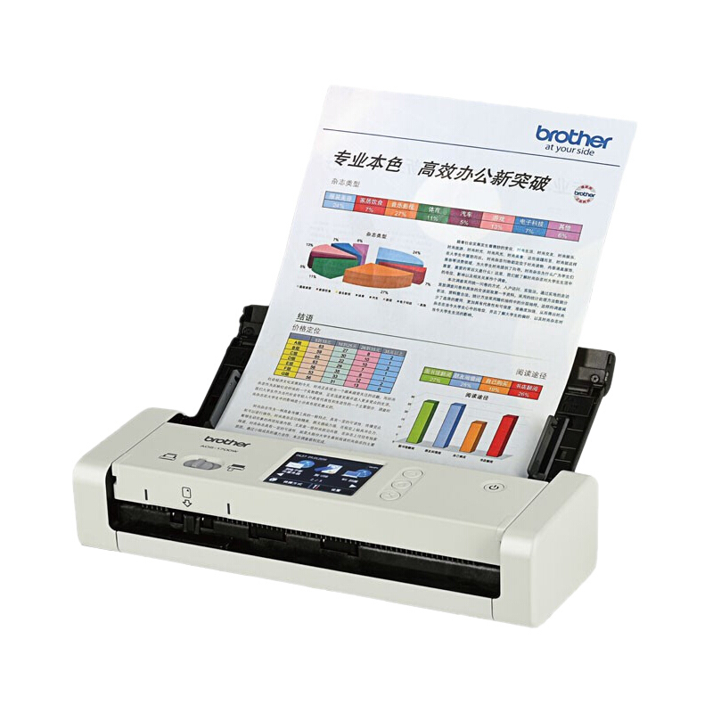 兄弟(brother)ADS-1700W 紧凑型高速双面馈纸式扫描仪 25ppm/50ipm 无线WIFI U盘扫描高清大图