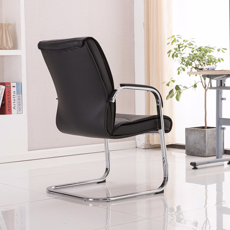双朗 弓形会议椅 SL-D608YBL 500*600*1050mm 黑色 把高清大图