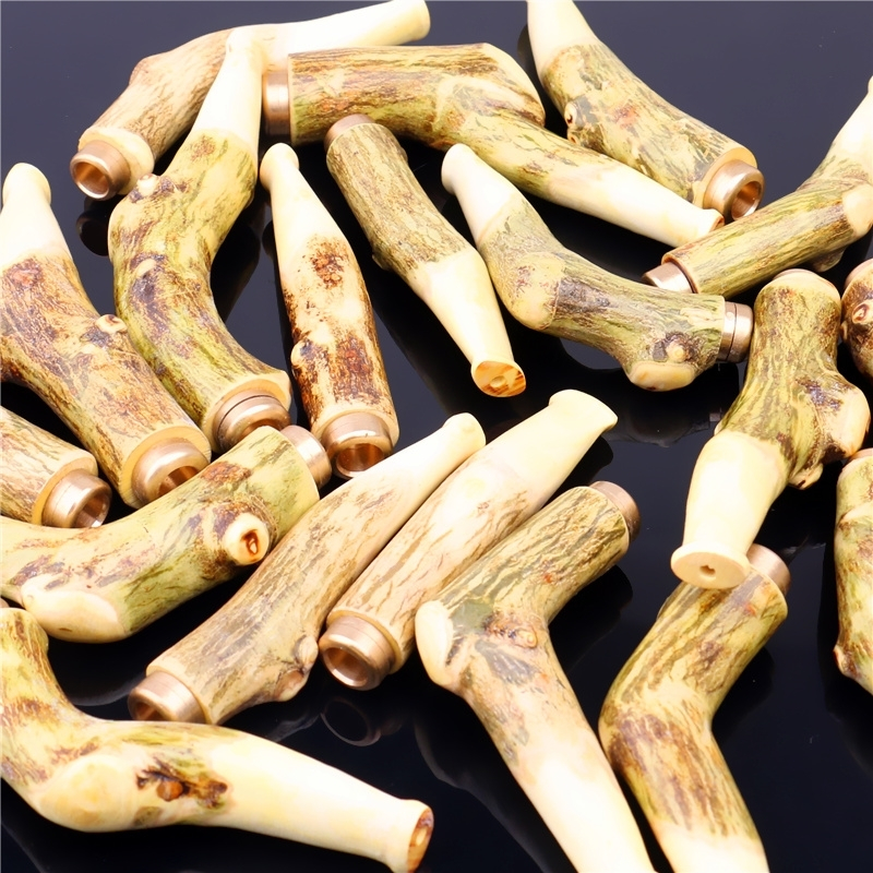 野生山柑木烟嘴可清洗循环双重过滤烟嘴送礼佳品山柑烟嘴弯款造型款