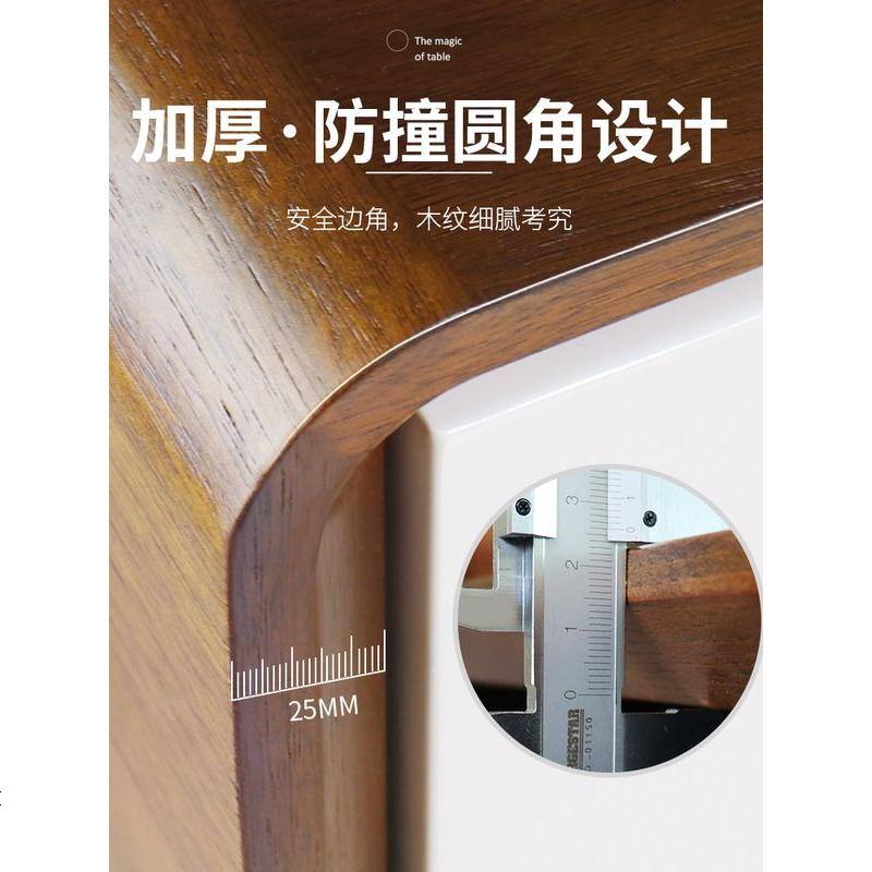 北欧实木书桌书架组合家用书房家具套装简约电脑桌书柜一体高清大图