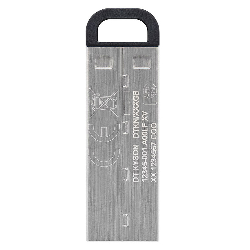 金士顿(KINGSTON)U盘DTKN/256GB高速USB3.2金属便携个性激光定制学习办公闪存盘 电脑优盘 银色