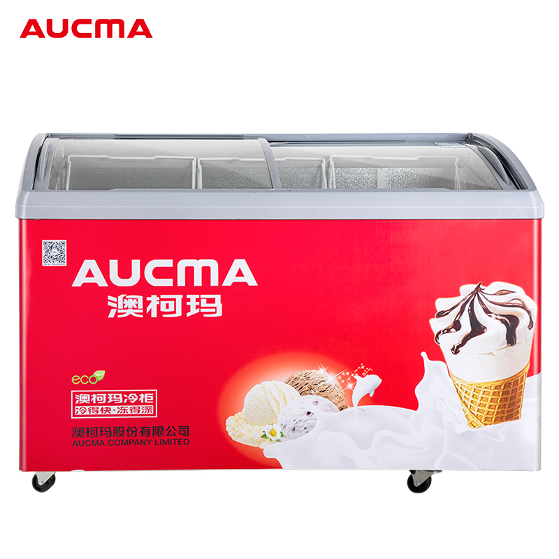 澳柯玛(AUCMA) 展示柜 SD-330 330升-30℃度商用大容量大型保鲜冰柜超市冷冻冰箱展示柜卧式保鲜一级能效