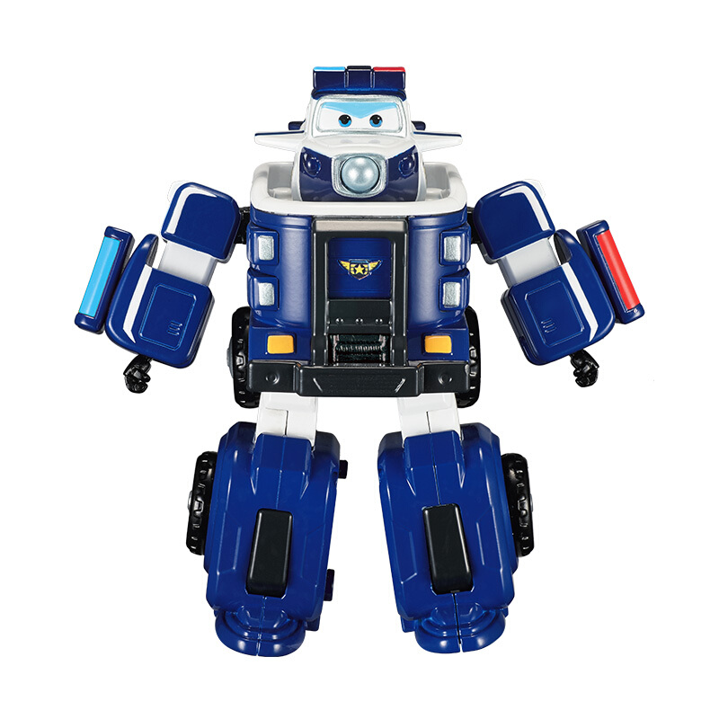 奥迪双钻超级飞侠玩具变形机器人玩具Q版套装包警长720355高清大图