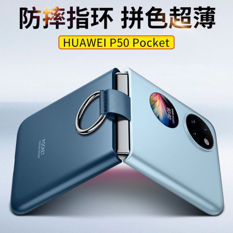 适用于华为p50pocket手机壳全包折叠屏防摔指环磨砂后壳
