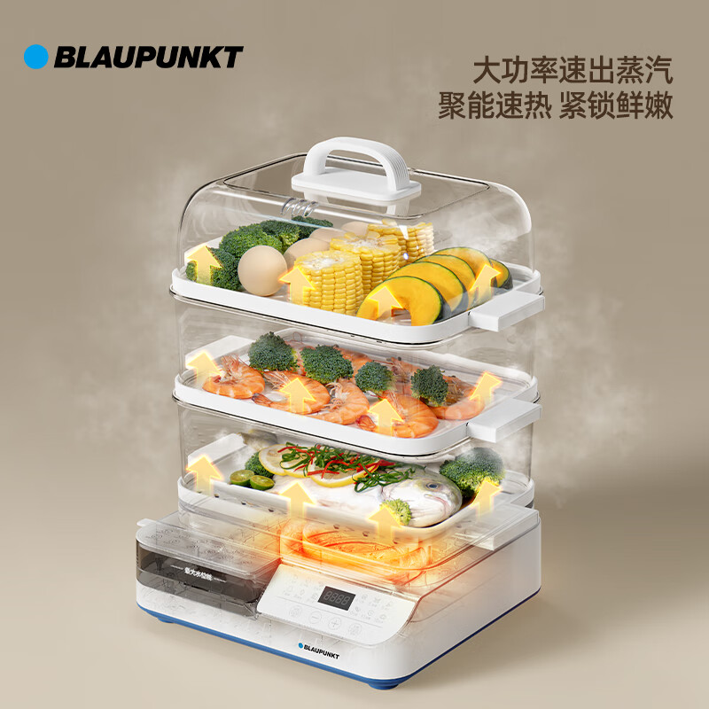 蓝宝(BLAUPUNKT)多功能家用定时电蒸锅电炖锅18L BP-DZG16高清大图