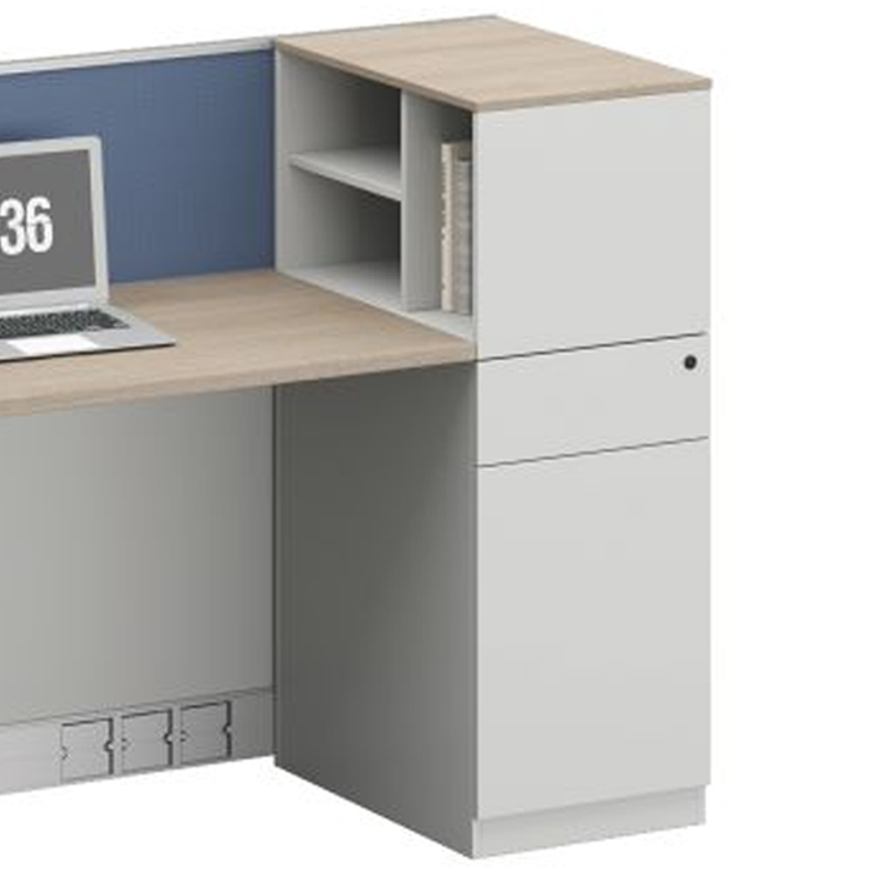 臻远ZYGW-086职员桌办公桌屏风工作卡位 直排三人位高清大图