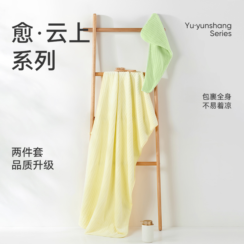 洁玉 洁玉清和一浴一干发帽套装盒装 DSJ3-113FM-B-2L 黄色高清大图