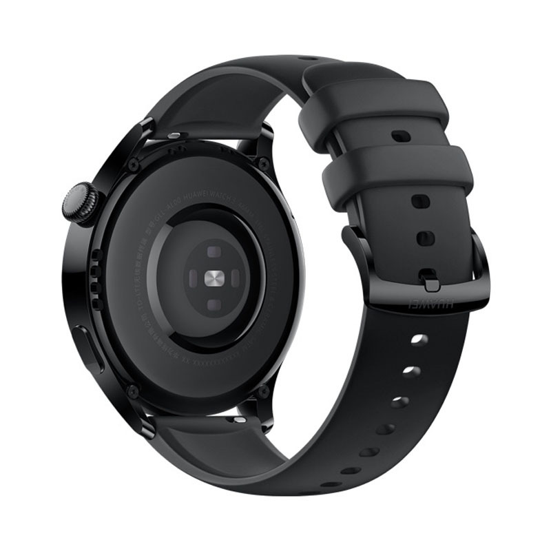 [新品 活力款]华为 HUAWEI WATCH 3 46mm eSIM独立通话智能手表 心脏与呼吸健康管理 3天强劲续航 体温检测 NFC支付 (活力款)黑色氟橡胶表带