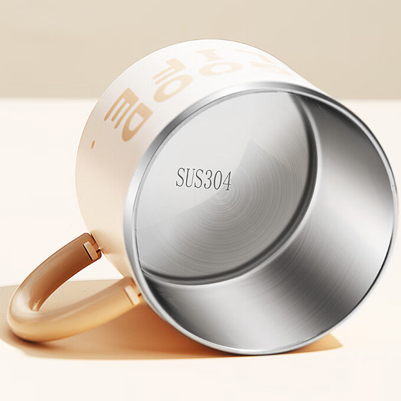 MAXCOOK美厨马克杯304不锈钢双层加厚耐用MCB3185高清大图