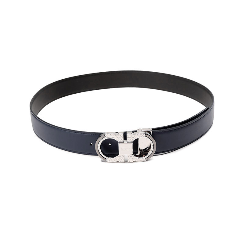 菲拉格慕salvatoreferragamo男士牛皮革可裁剪gancini扣饰双面皮带