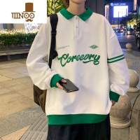 YANXU青少年长袖卫衣男初中高中学生男装上衣帅气大童圆领打底衫 2XL130至145斤 NJ-8835白色单件上衣