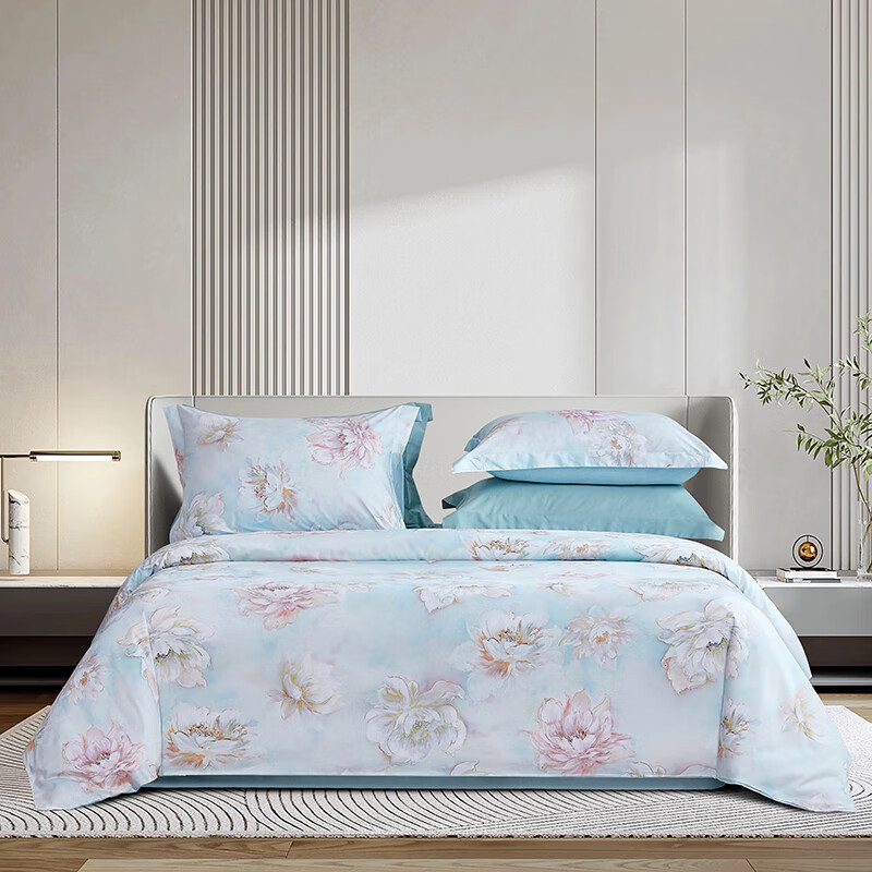 梦洁家纺[团购]四件套 纯棉四件套:花香醉梦 床单款 (被套200*230cm)高清大图