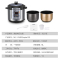 美的(Midea) YL60Simple102 家用智能双胆电压力锅 6L
