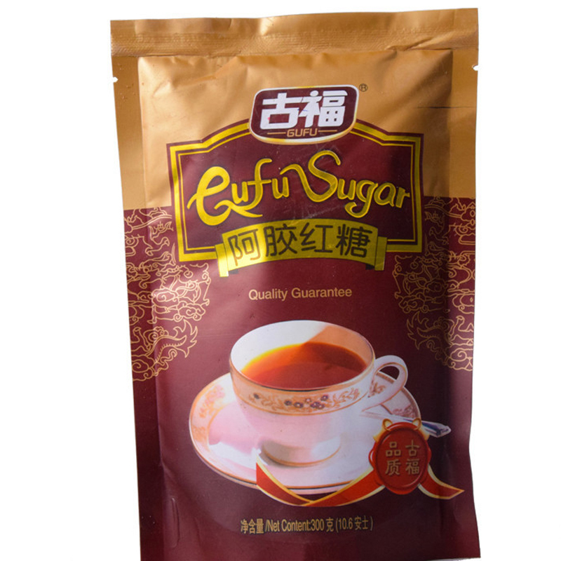 古福(GUFU)阿胶红糖300克/盒速溶 冲饮调味 红糖粉独立装 调味品 食糖红糖