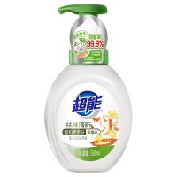 超能洗手液500ml祛味清新温和更亲肤绵密泡沫健康护手有效抑菌99.9%厨房专用