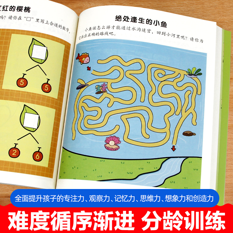 [全4册]儿童潜能大激发2-6岁 [正版]儿童潜能大激发全套2-3-4-5-6岁幼儿益智早教书抓住大脑发育黄金期进阶式全高清大图