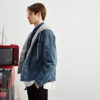 1折价69.9唐狮牛仔外套男可拆帽牛仔服青牛仔夹克