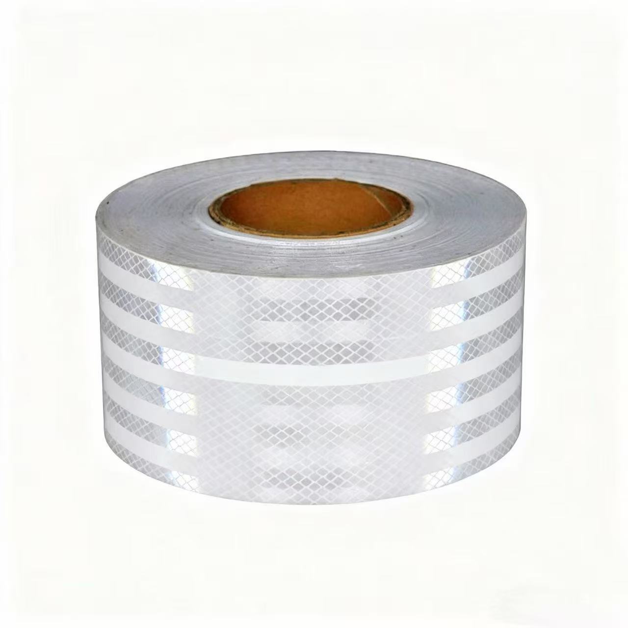 衡雁骏兴 反光胶带白色晶彩格 5cm*30m 卷高清大图