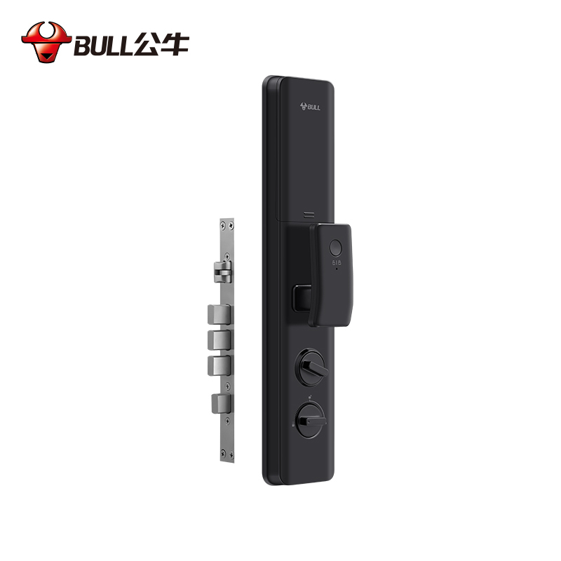 公牛(bull) X70标准锁体智能门锁(陨石黑)公牛智能指纹锁X70家用电子防盗门密码锁防全自动智能门锁标准款